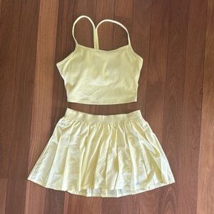 ALO Yoga Yellow Skirt Set